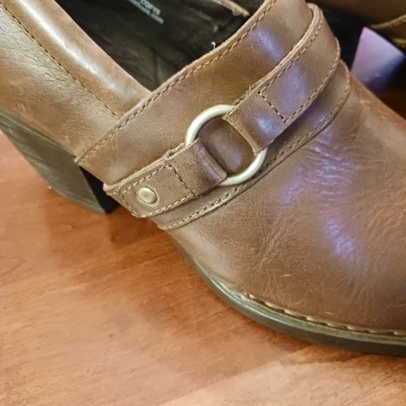 Women’s Born booties shoes loafers heels brown leather size 11 - Picture 5 of 6